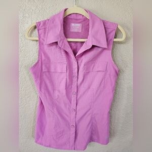 Reel Legends Lavender Sleeveless Button-Down Shirt
